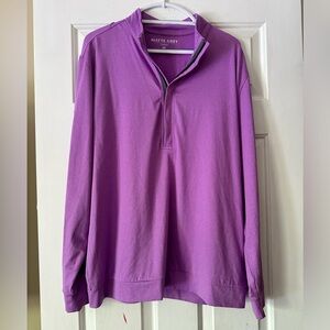 Grey Matte Grey Hightower golf half zip, men’s large, purple, golf wear